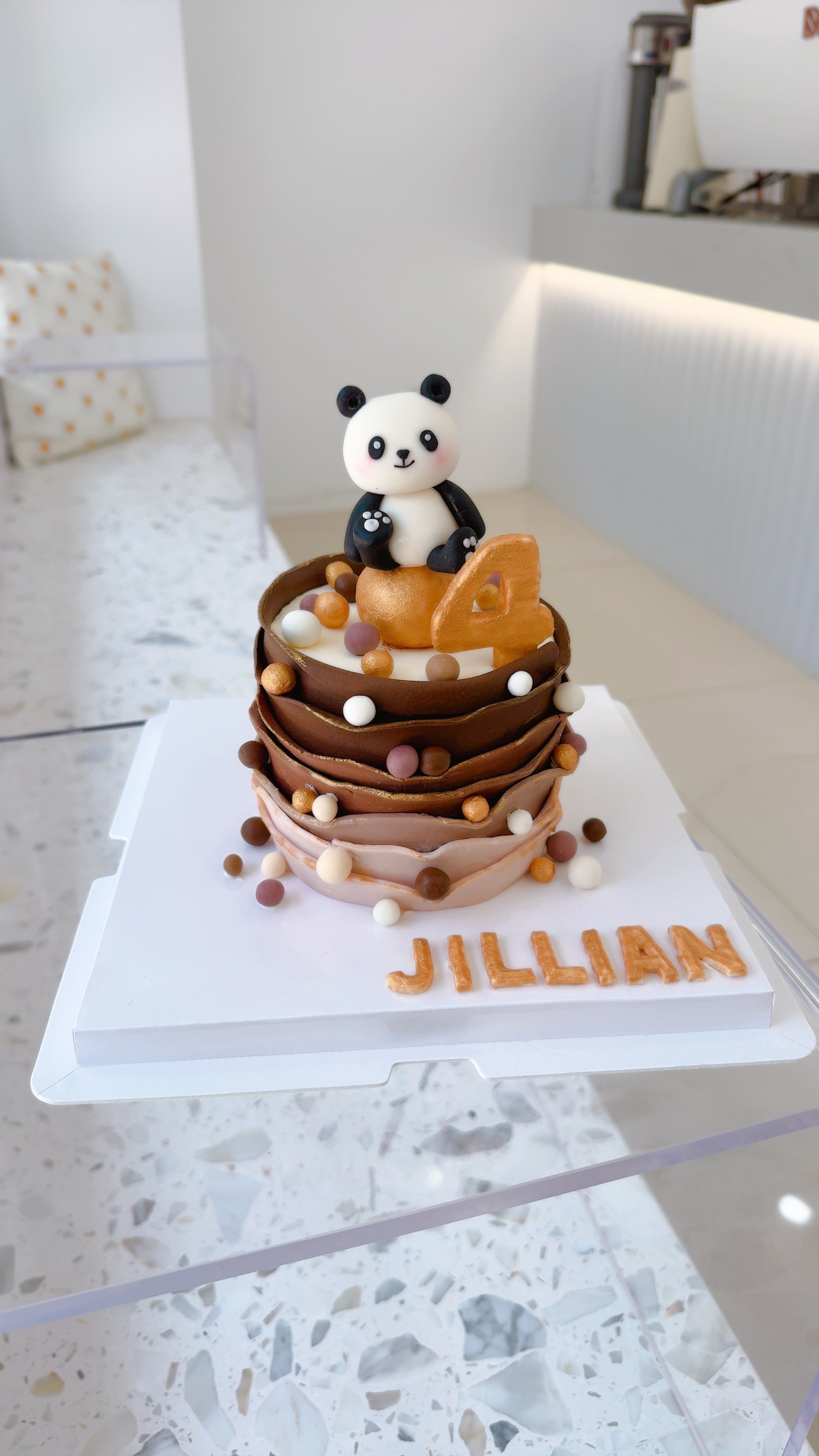 K077熊貓翻糖蛋糕
