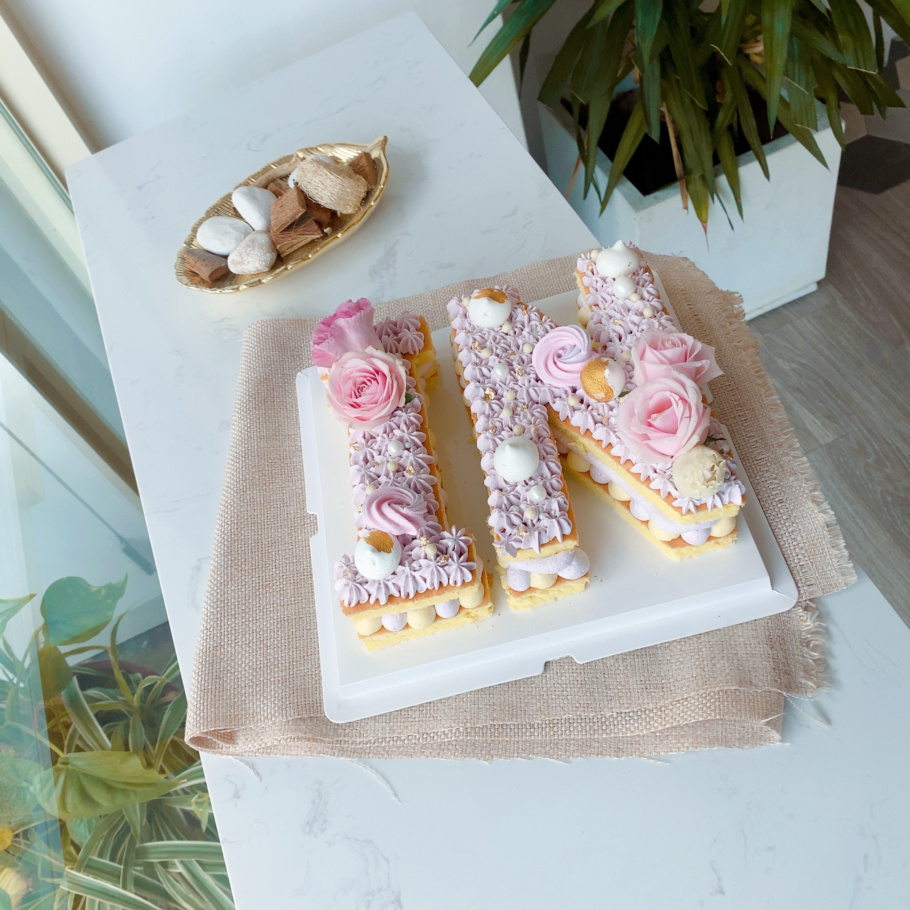 字母IN(鮮花款/粉色)