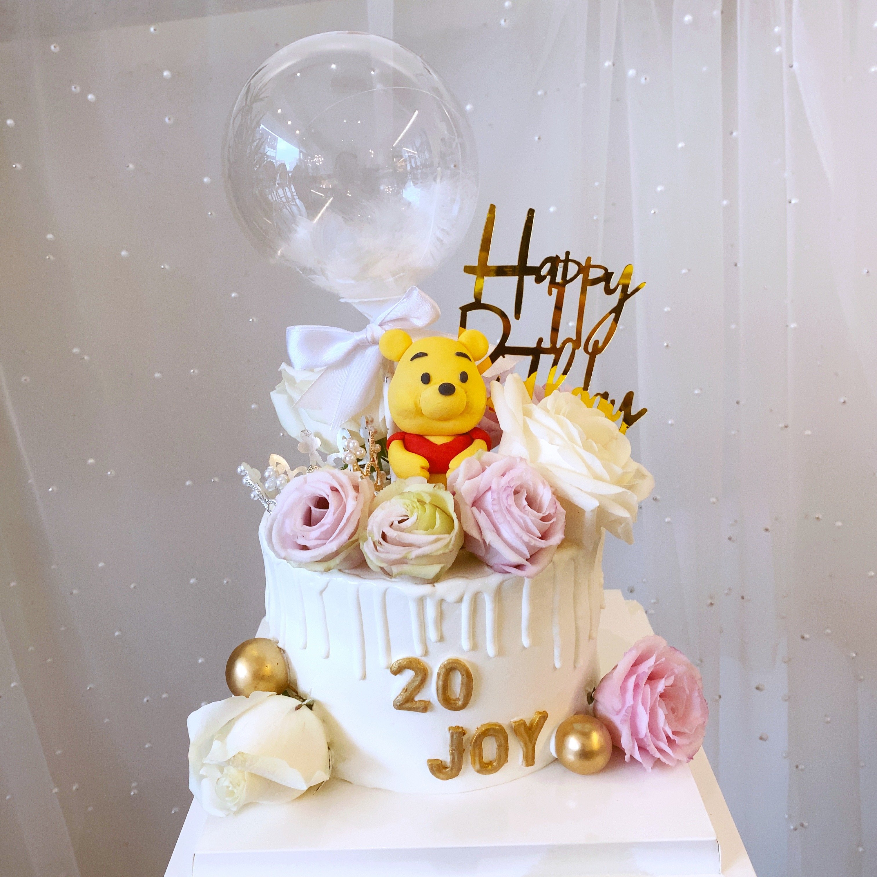 C040維尼鮮花蛋糕