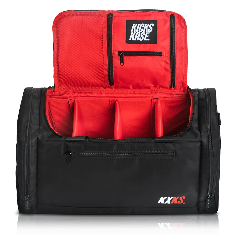 Kickskase KXKS Duffel Bag 黑/紅 球鞋 相機 籃球 行李袋