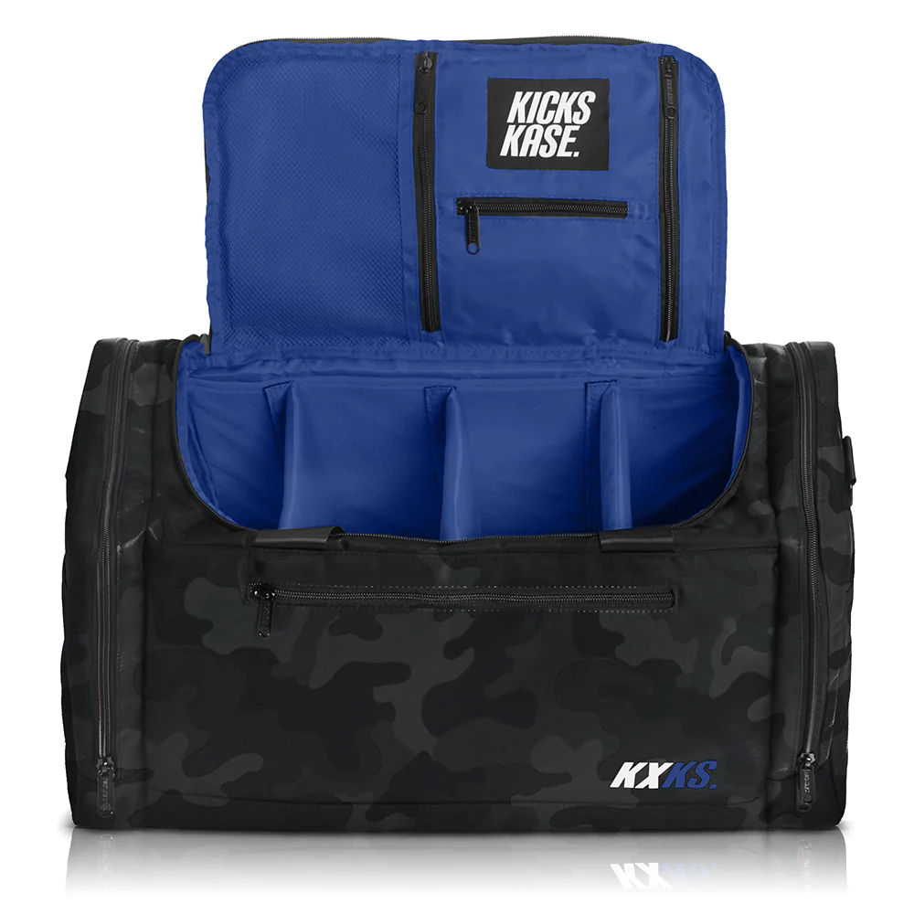 Kickskase KXKS Duffel Bag 迷彩 黑/藍 球鞋 球衣 相機 籃球 行李袋 包包