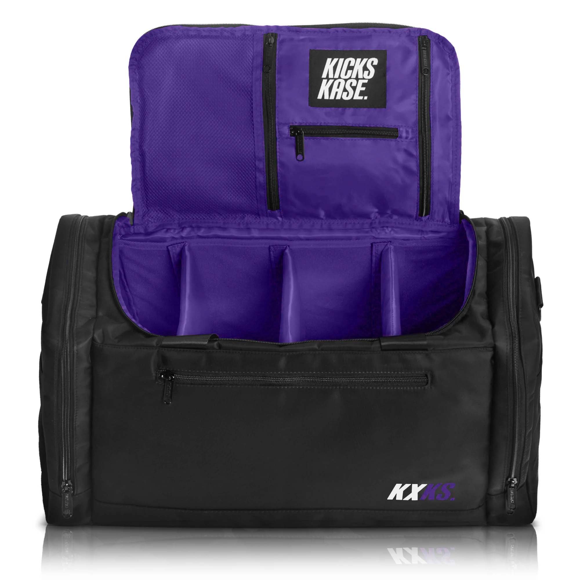 Kickskase KXKS Duffel Bag 黑/紫 球鞋 球衣 相機 籃球 行李袋 包包