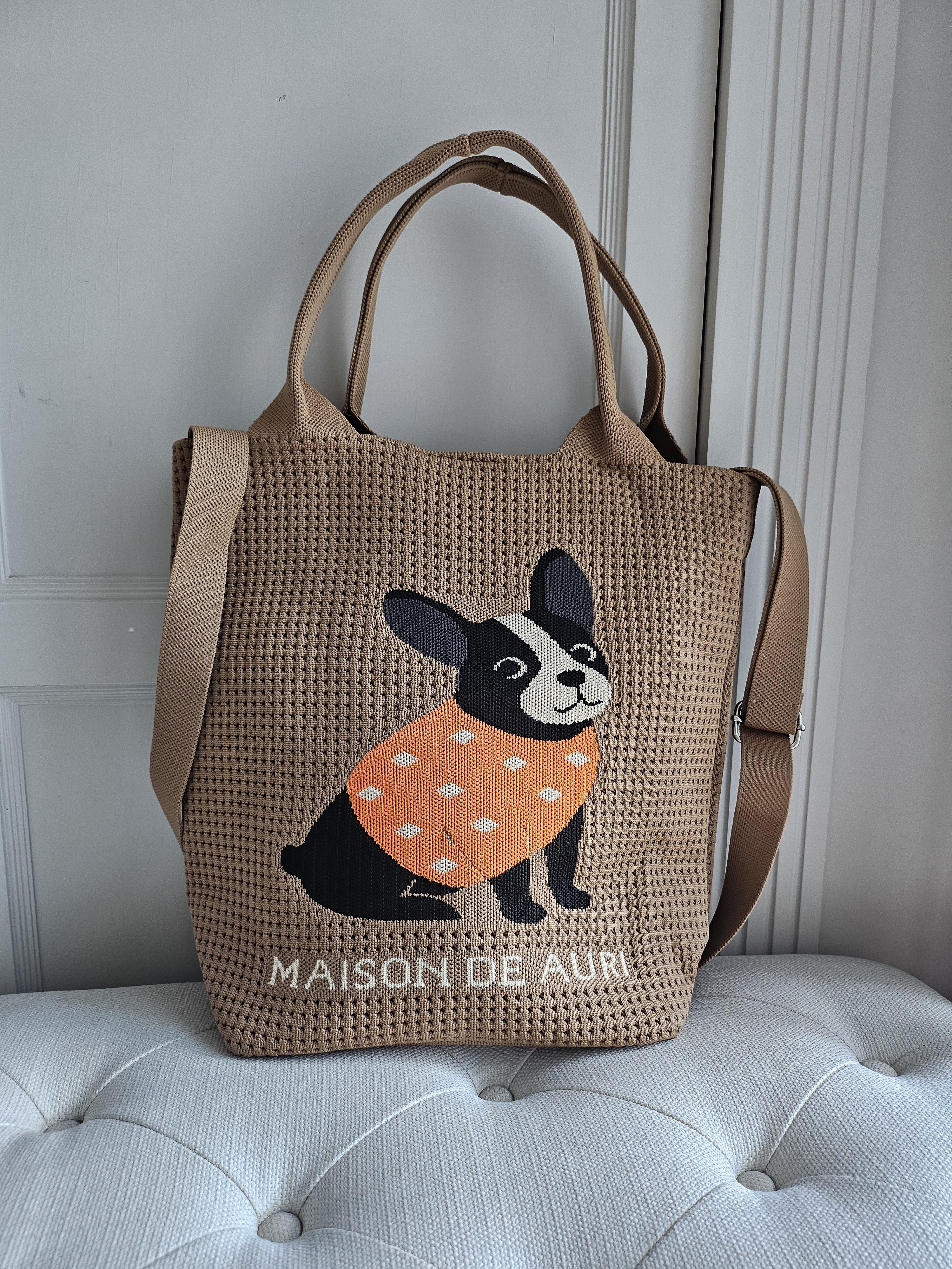 Frenchie Dot Jumbo 法鬥點點大提包