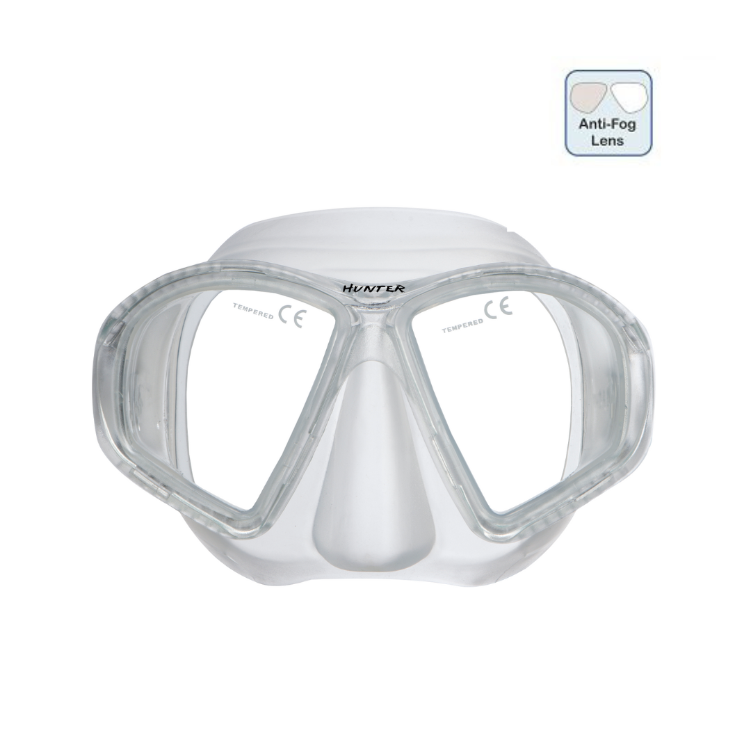 IST Hunter低容積防霧面鏡 白底透明框