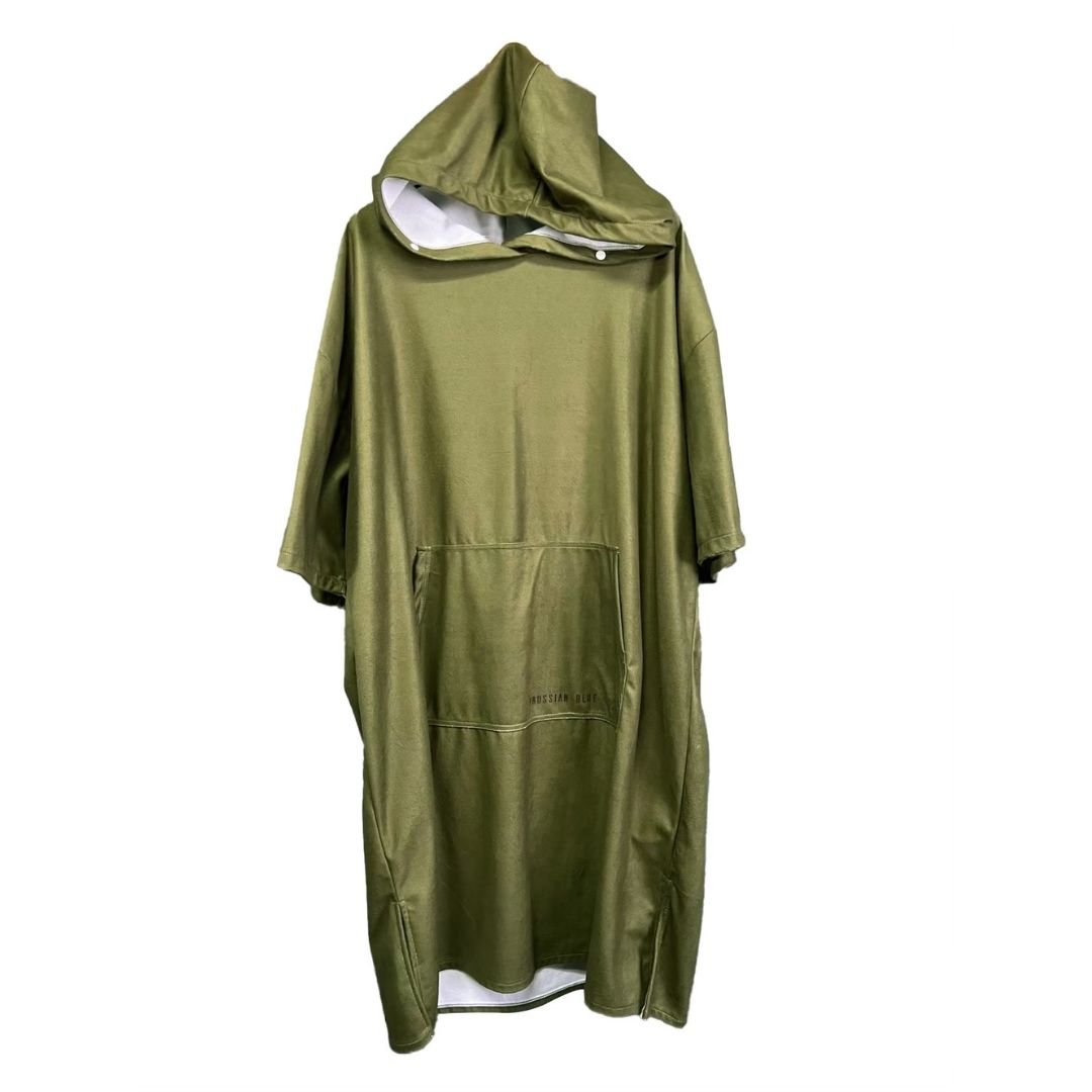 普魯士藍素色毛巾衣 軍綠