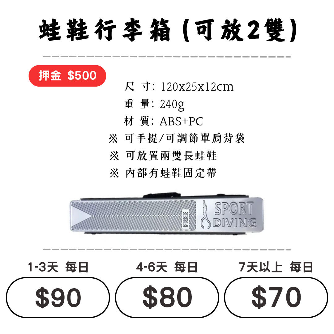☆租借-蛙鞋箱☆ 蛙鞋行李箱