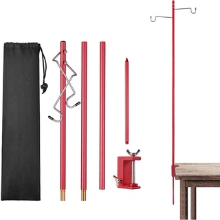 單/雙鉤鋁合金營燈柱 燈柱 露營燈桿 燈桿 落地燈架 露營燈架 燈架 露營照明