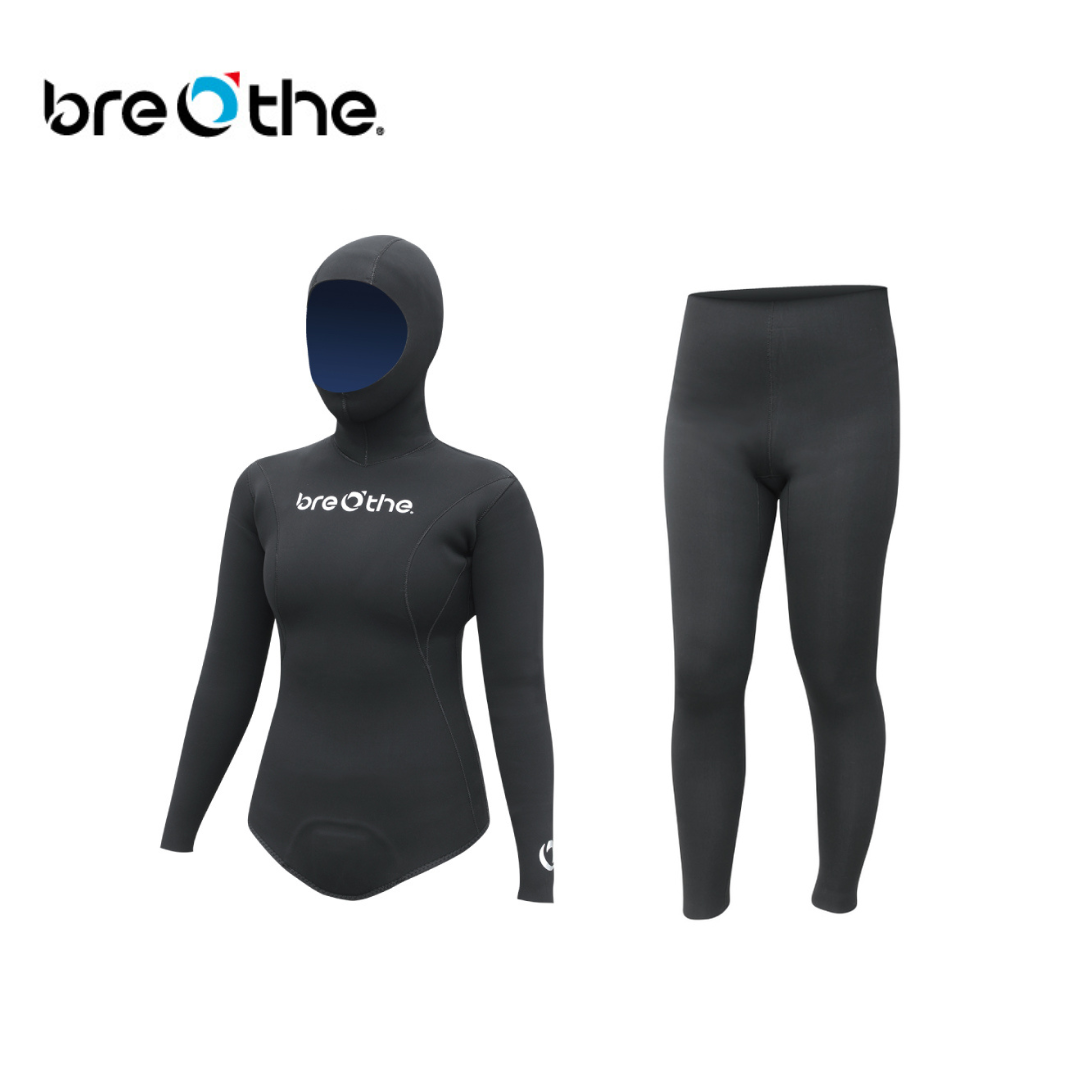 Breathe 水呼吸 3mm雙面穿 連帽超彈防寒衣 女款