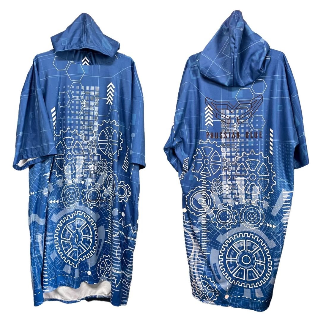 普魯士藍毛巾衣 工業圖