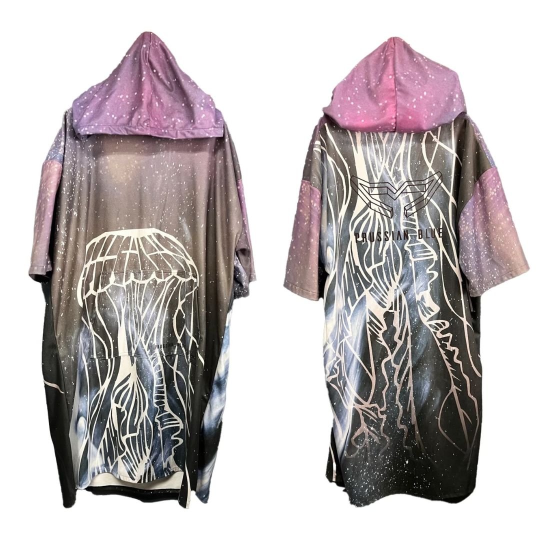 普魯士藍毛巾衣 隨波逐流 普魯士藍毛巾衣 隨波逐流