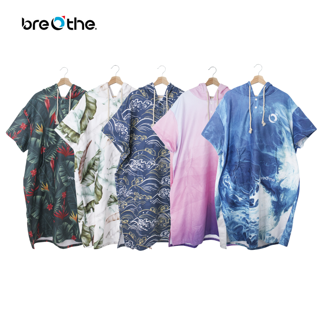 Breathe 水呼吸 厚款保暖印花毛巾衣