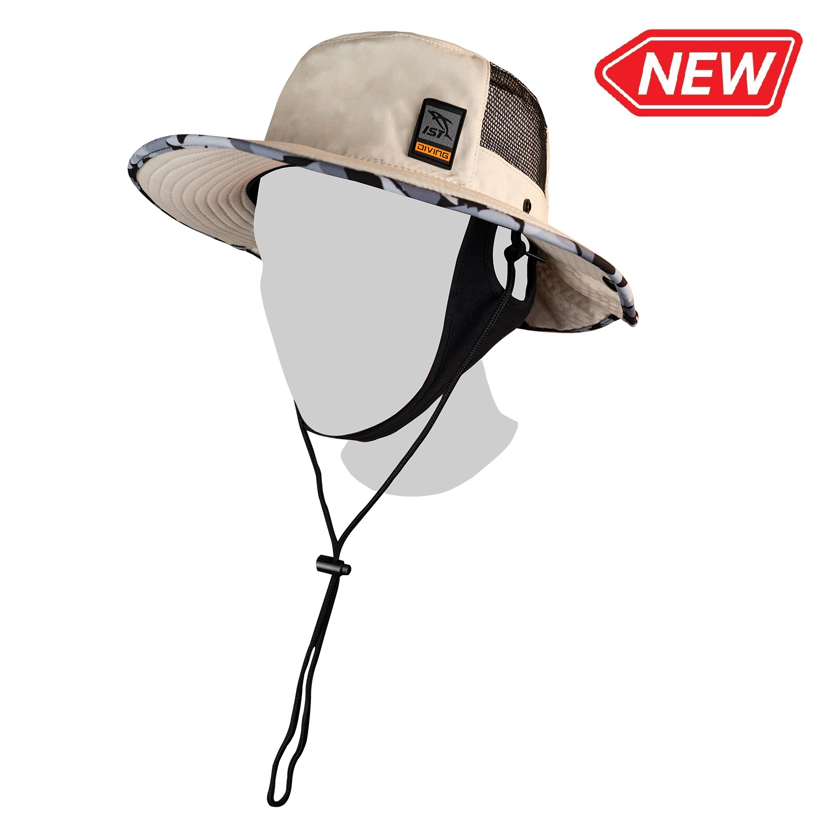 IST 多功能戶外遮陽帽 卡其迷彩