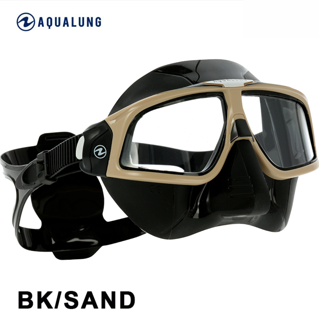 AquaLung Sphera X (思妃拉) 自潛低容積面鏡 黑底沙色