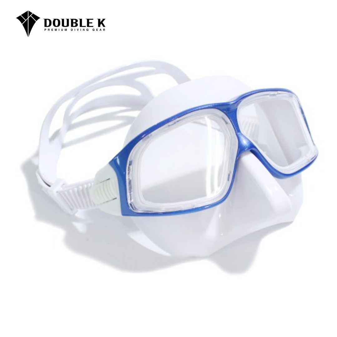 Double K 自潛曲面面鏡 白底金屬藍