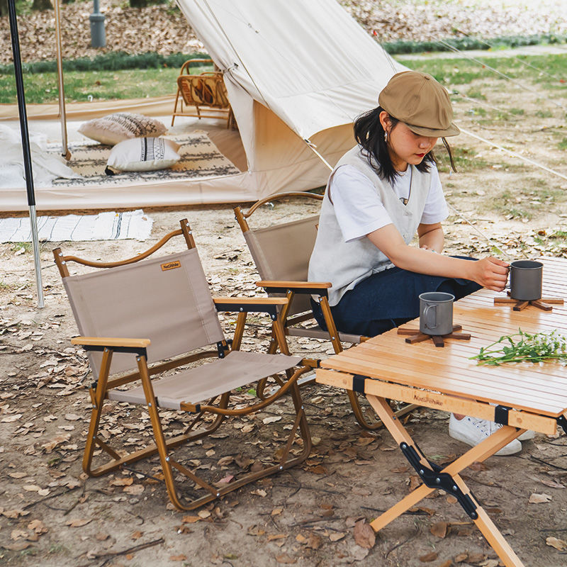 Naturehike 鋁合金木紋單人折疊露營椅