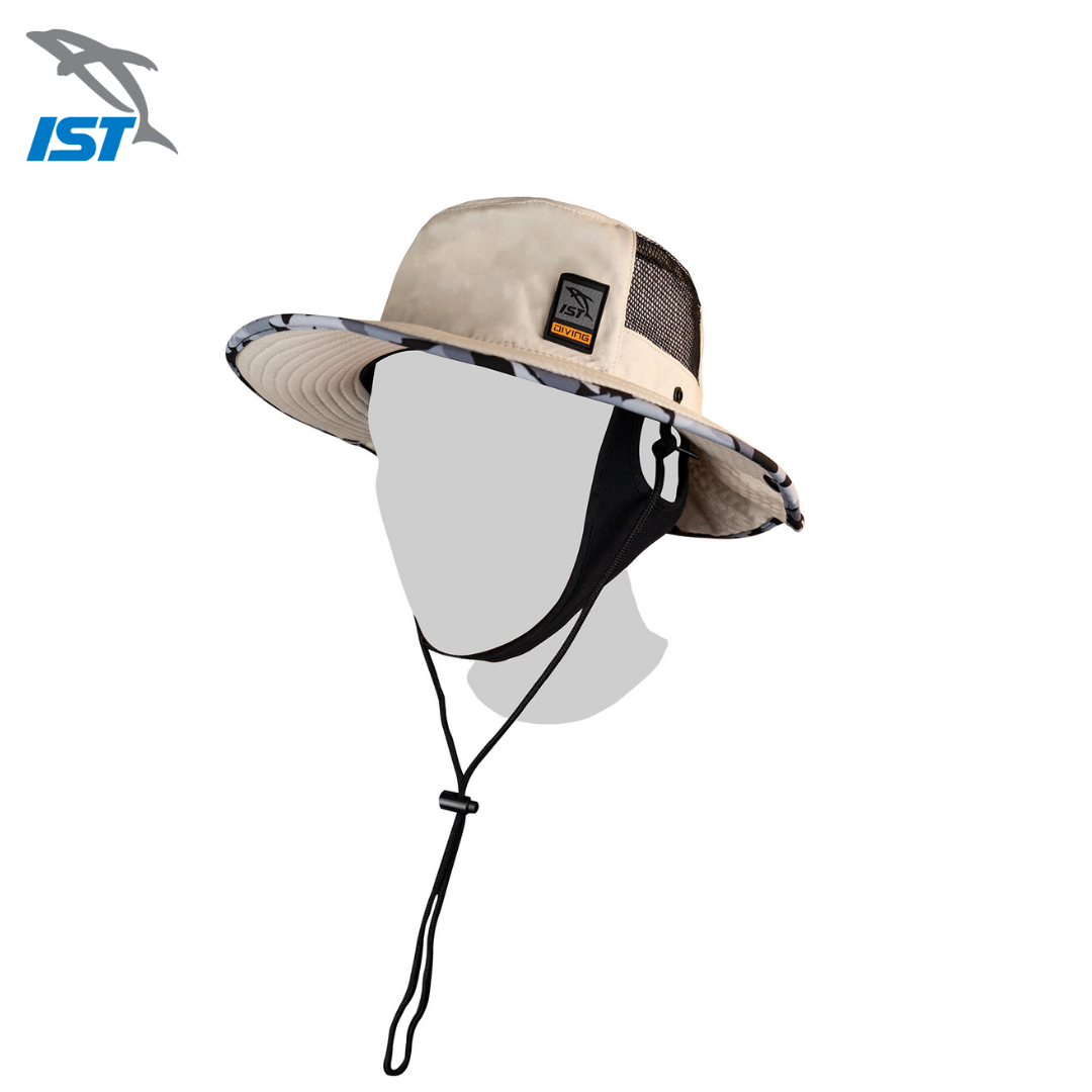 IST 多功能戶外遮陽帽 卡其迷彩