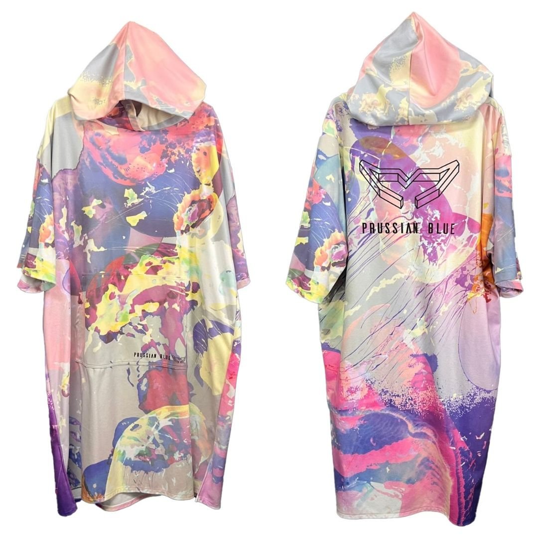 普魯士藍毛巾衣 水舞 普魯士藍毛巾衣 水舞