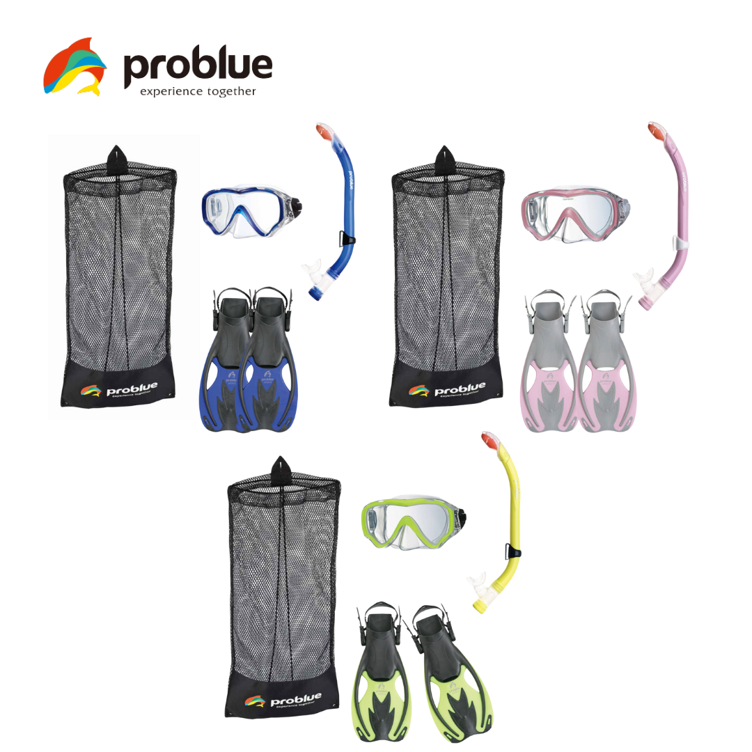 Problue 兒童/青少年 浮潛三寶 全乾式