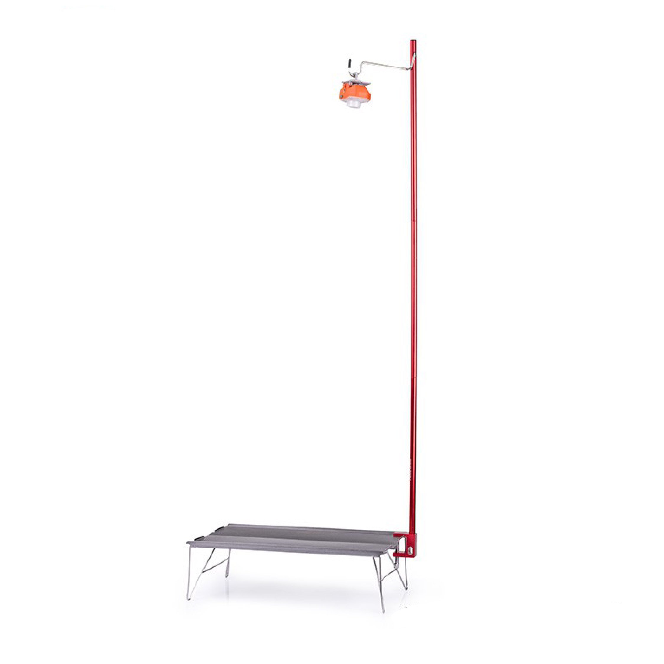 Naturehike NH 輕巧兩用折疊營燈架桿 紅色