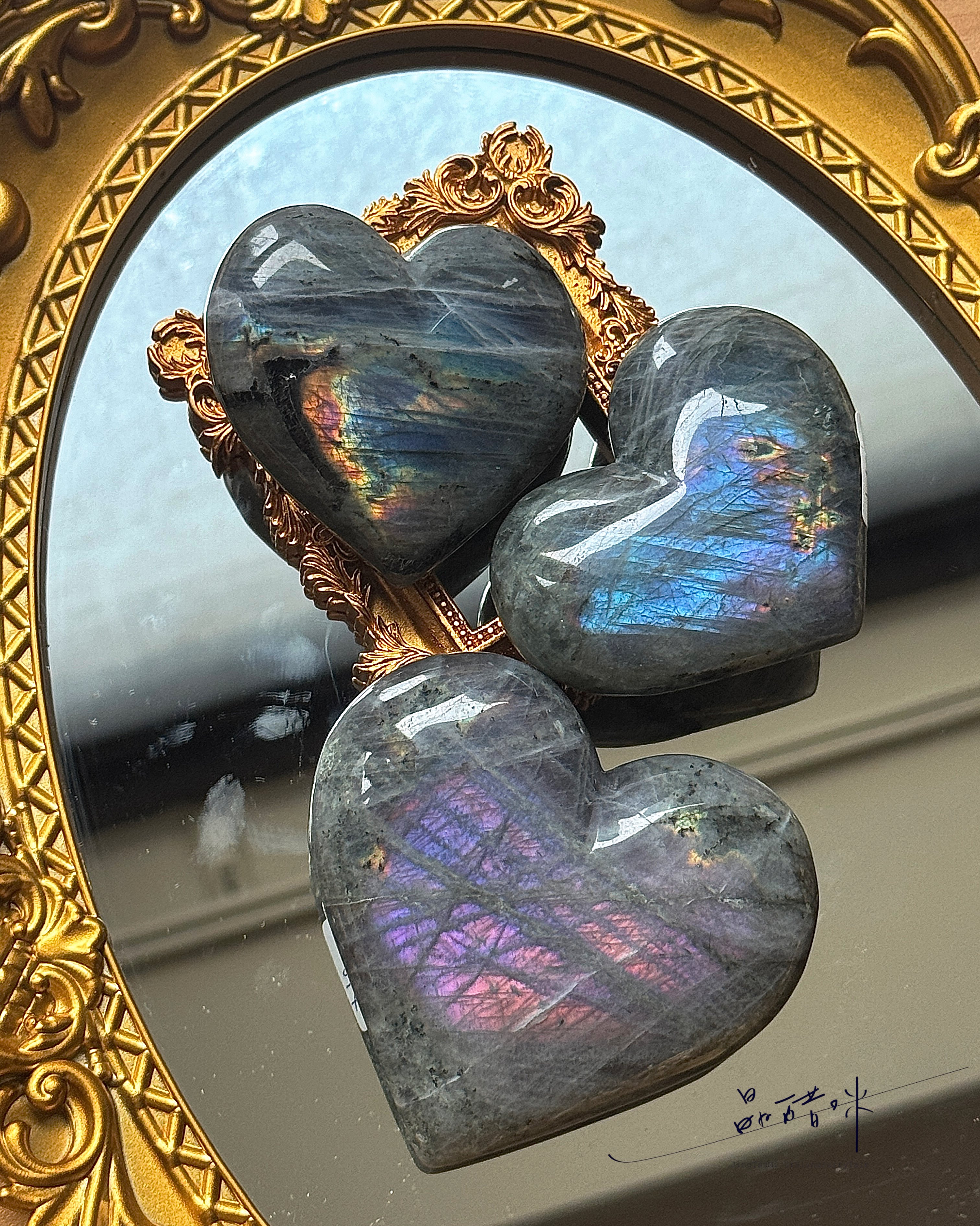 稀有特殊光感拉長石愛心 《JCS004》