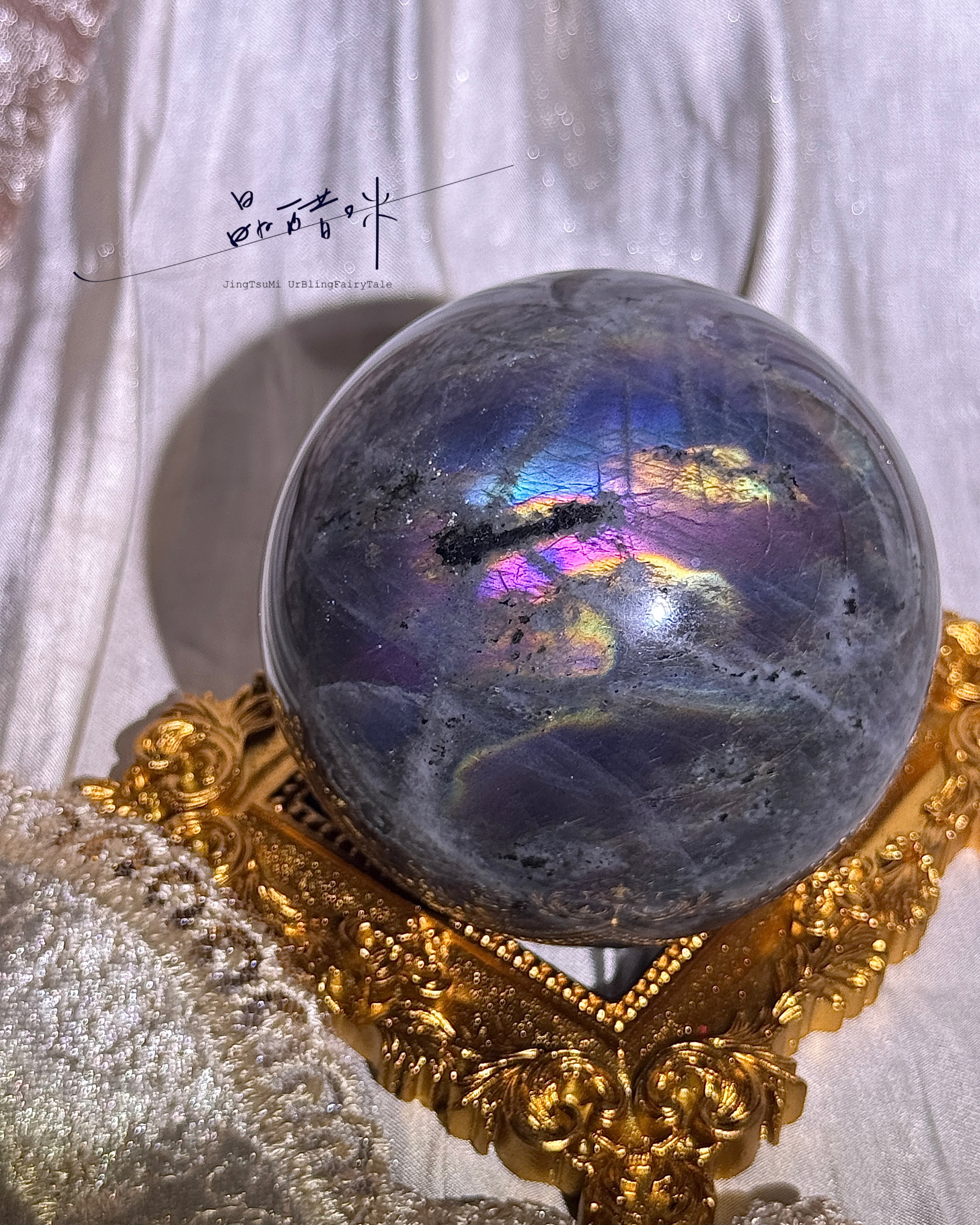 優惠回饋｜獨角獸🦄彩虹光拉長石球《JCS009》