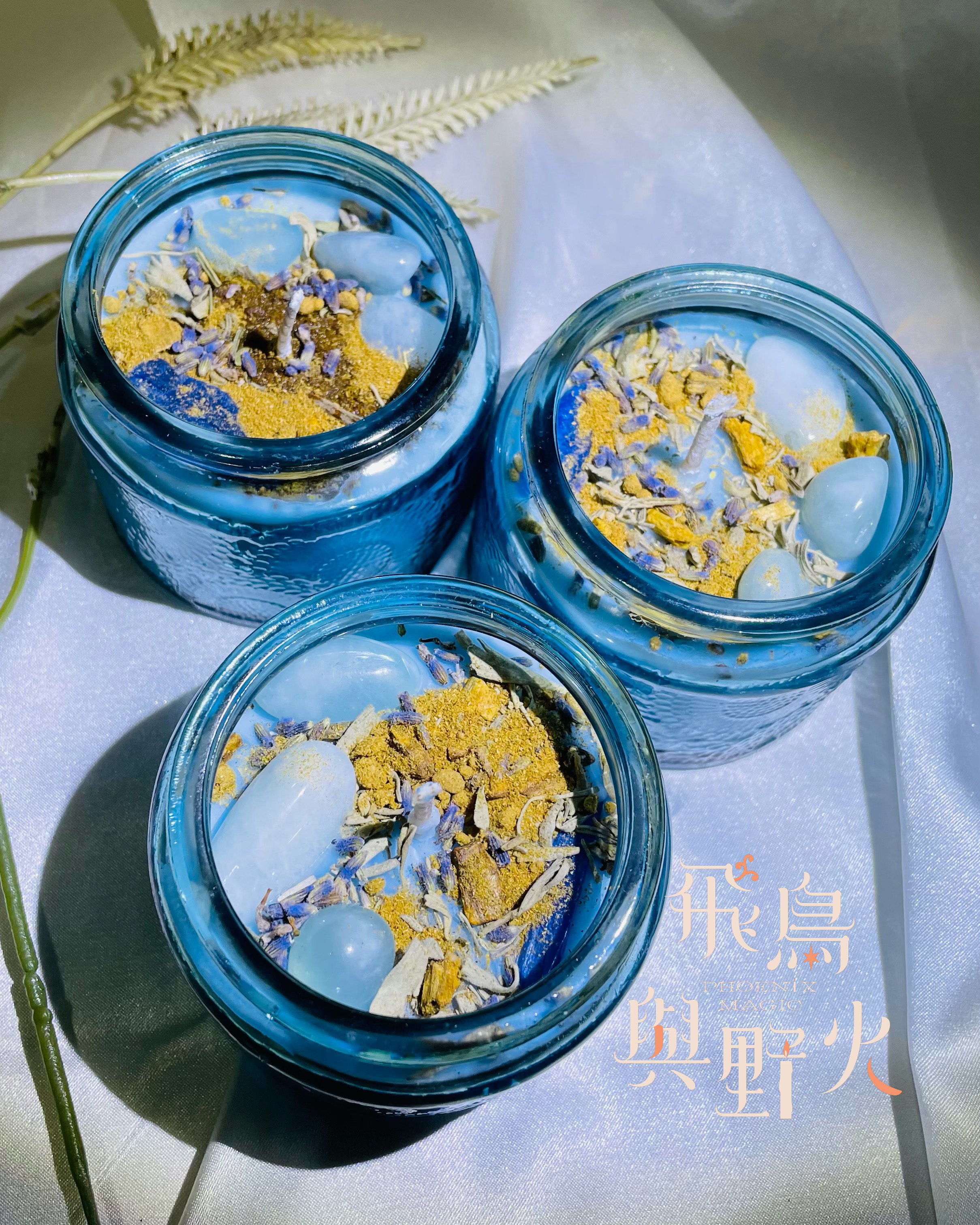 七脈輪系列喉輪聖木療癒蠟燭