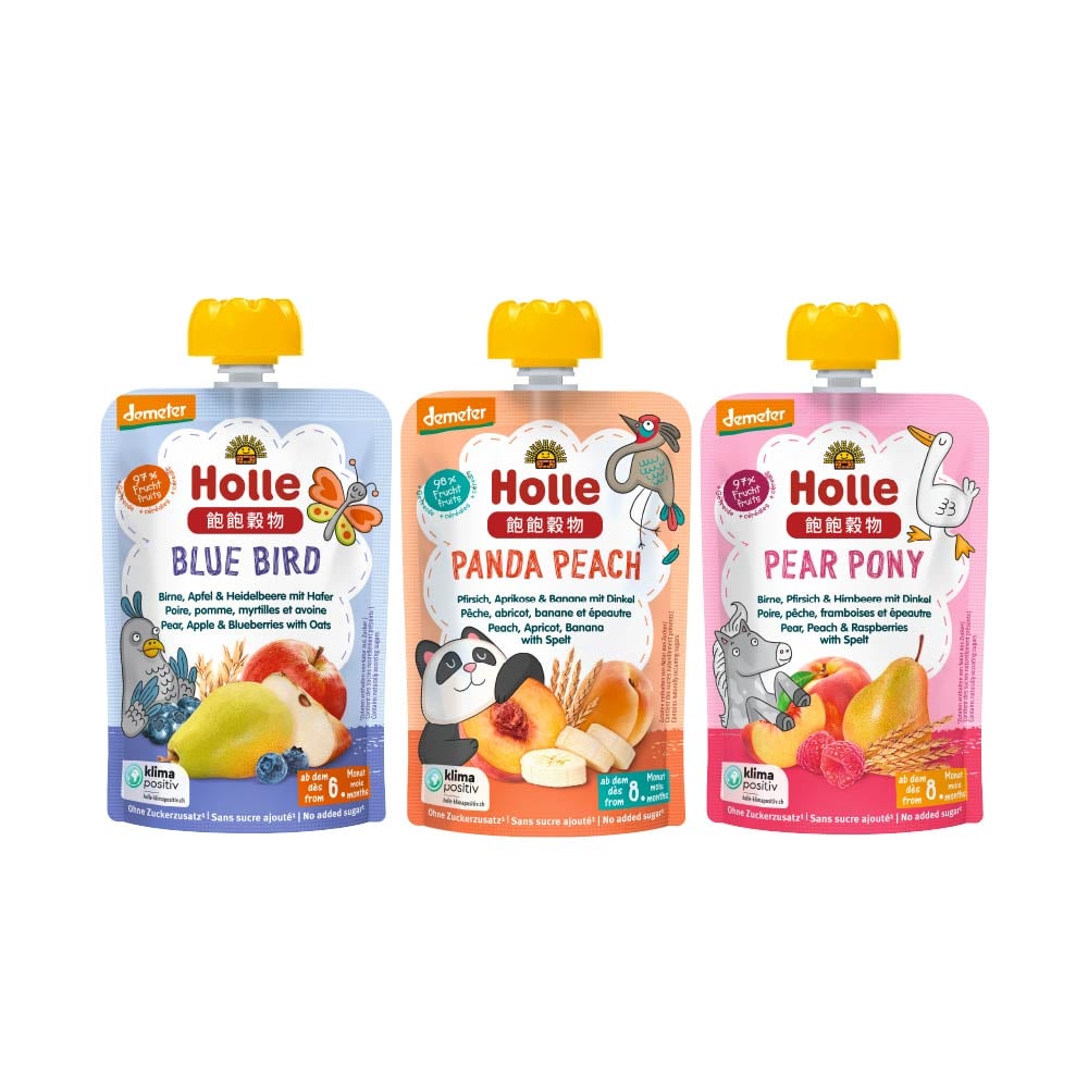 【Holle禾樂純境】生物動力果泥-飽飽穀物系列(多款可選)