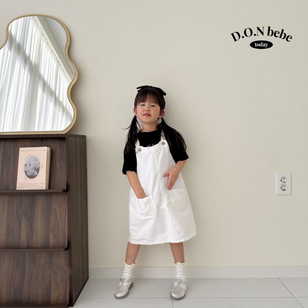 可愛牛仔吊帶裙