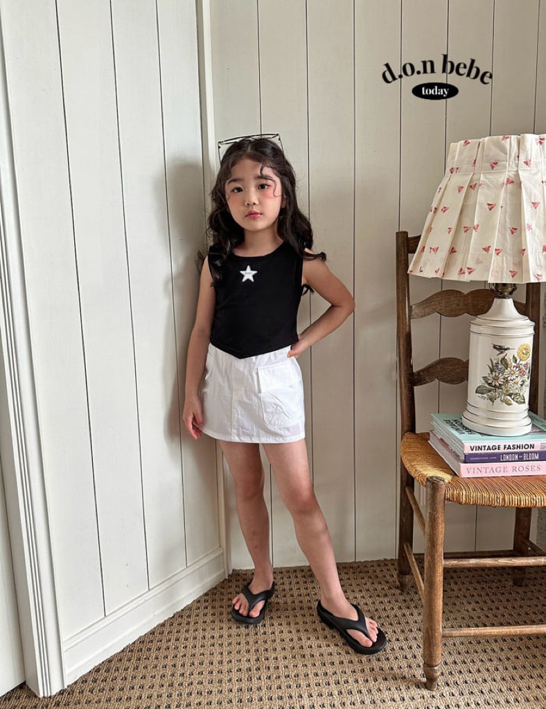 星星無袖背心 下擺造型剪裁