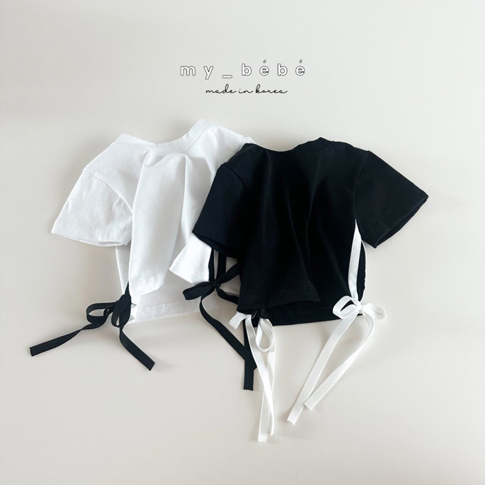 蝴蝶結綁帶小短袖