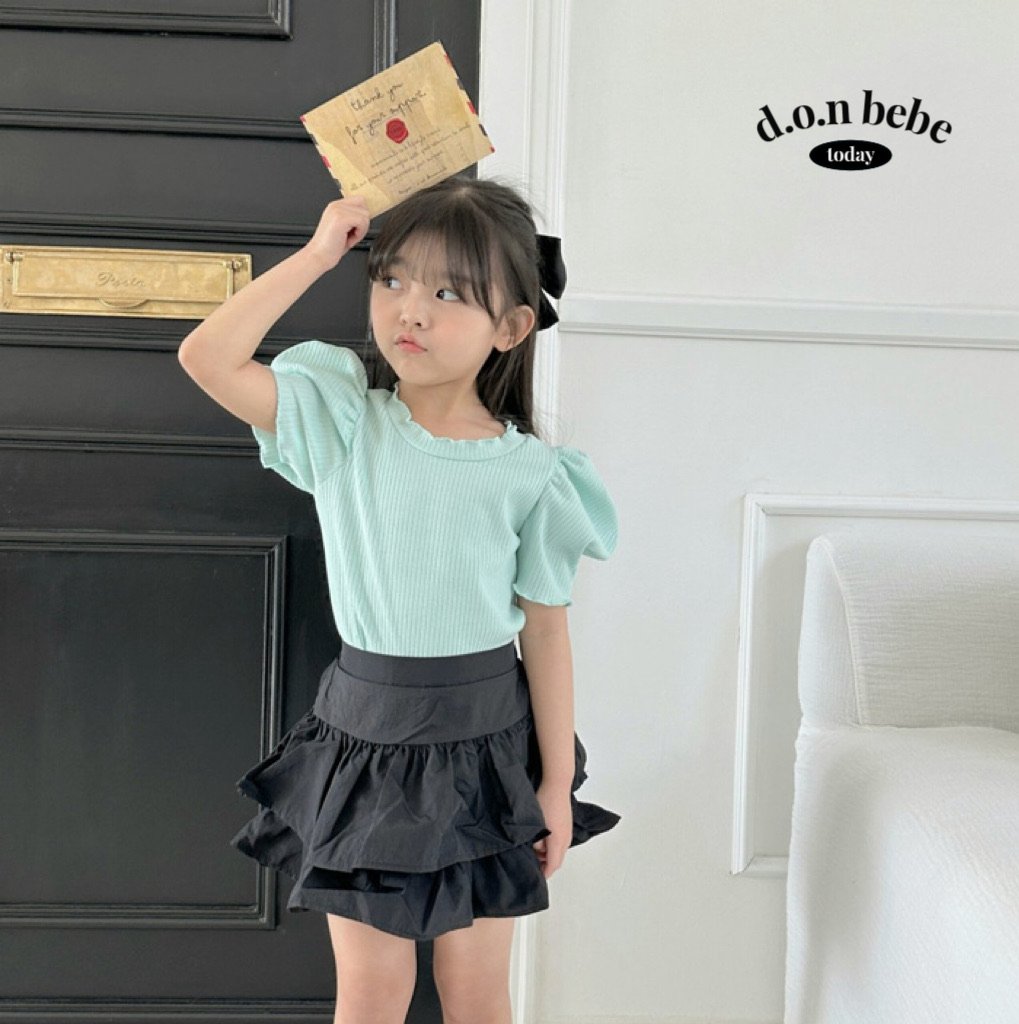 立體針織澎澎袖上衣