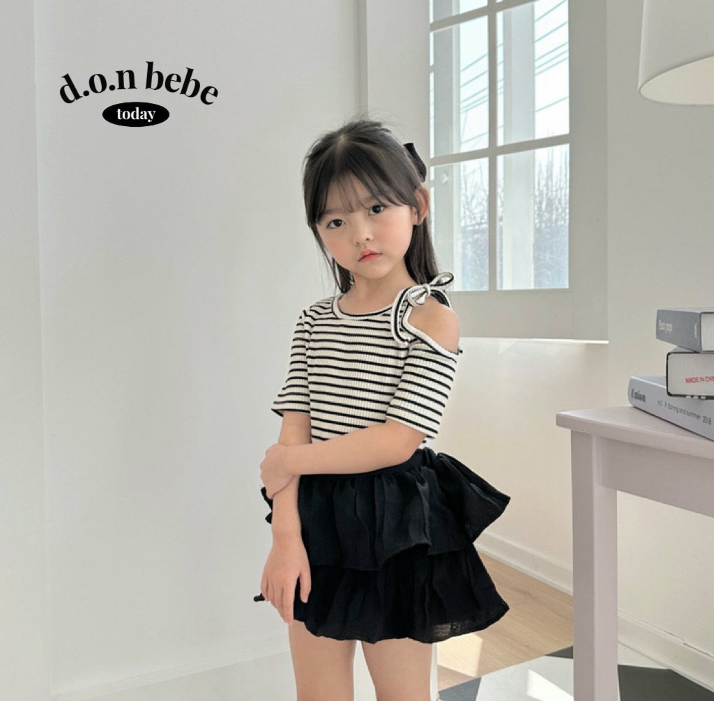 單邊露肩綁帶上衣3色