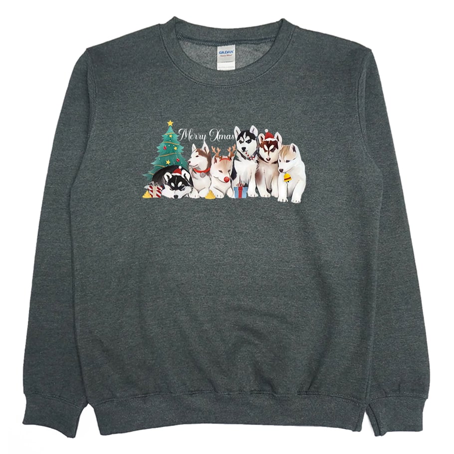 聖誕哈士奇(大學T)Hamburger T-Shirt Shop