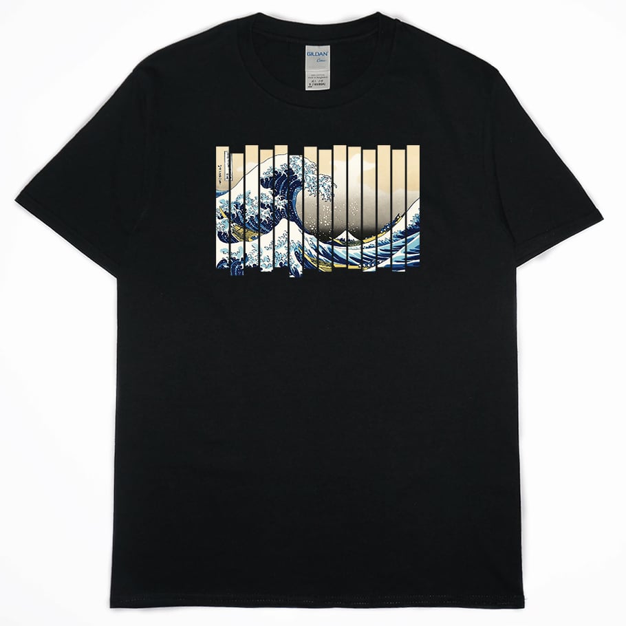 分割海浪(短T)Hamburger T-shirt shop