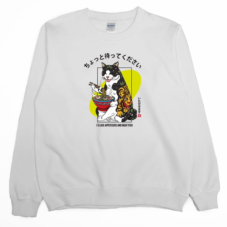 貓吃拉麵(大學T)Hamburger T-Shirt Shop