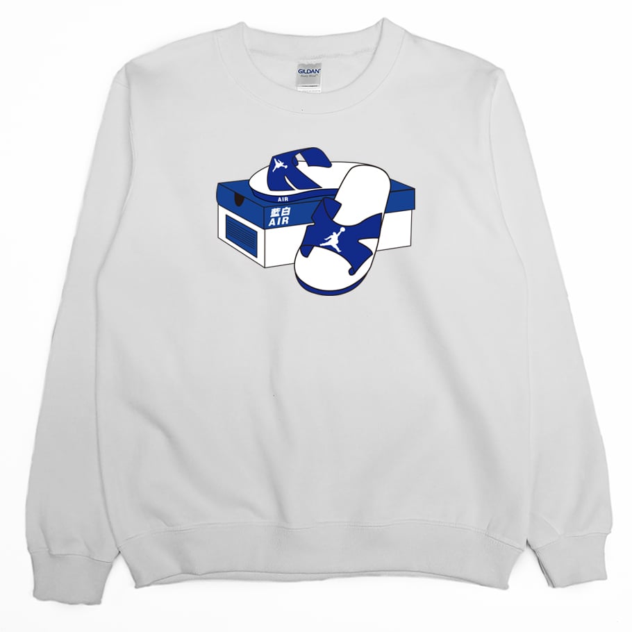 藍白AIR(大學T)Hamburger T-Shirt Shop