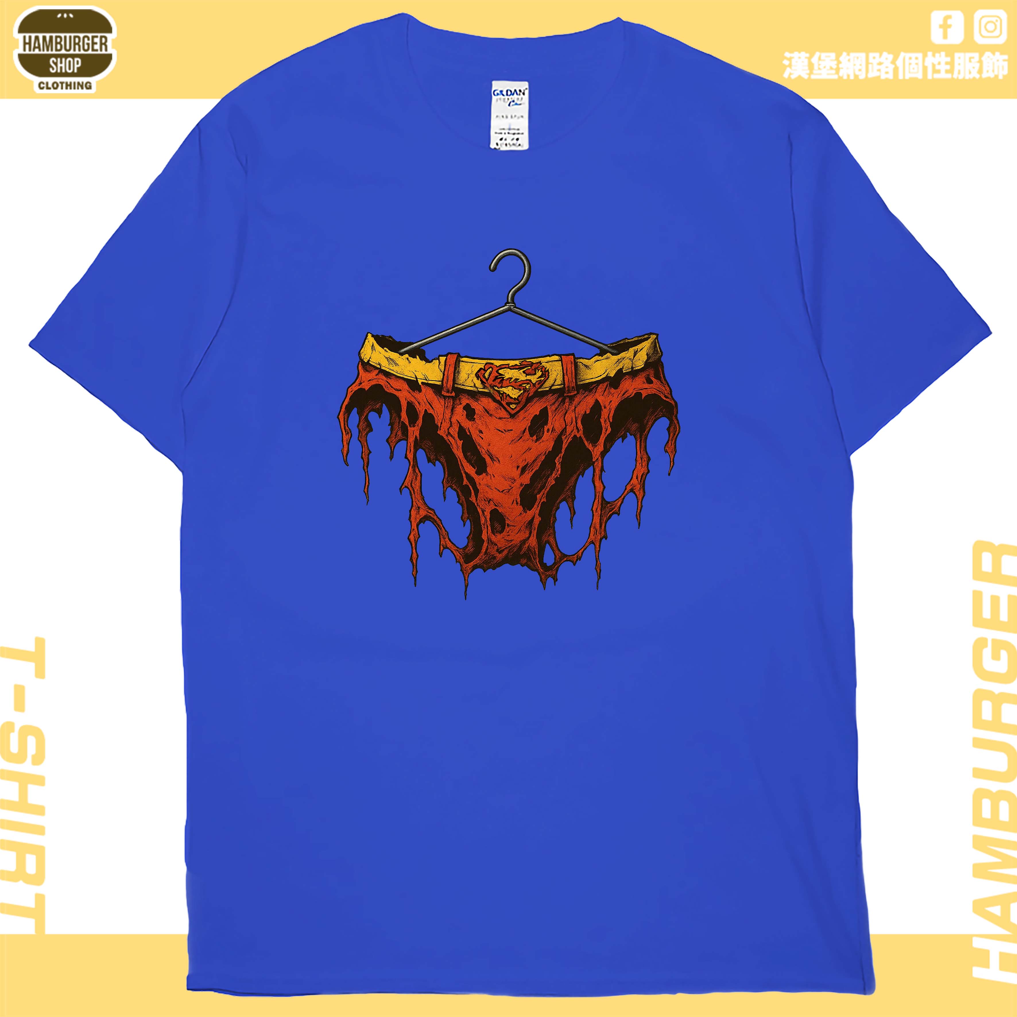 正義胖次(戰損版)(短T)Hamburger T-shirt shop 正義胖次(戰損版)(短T)Hamburger T-shirt shop