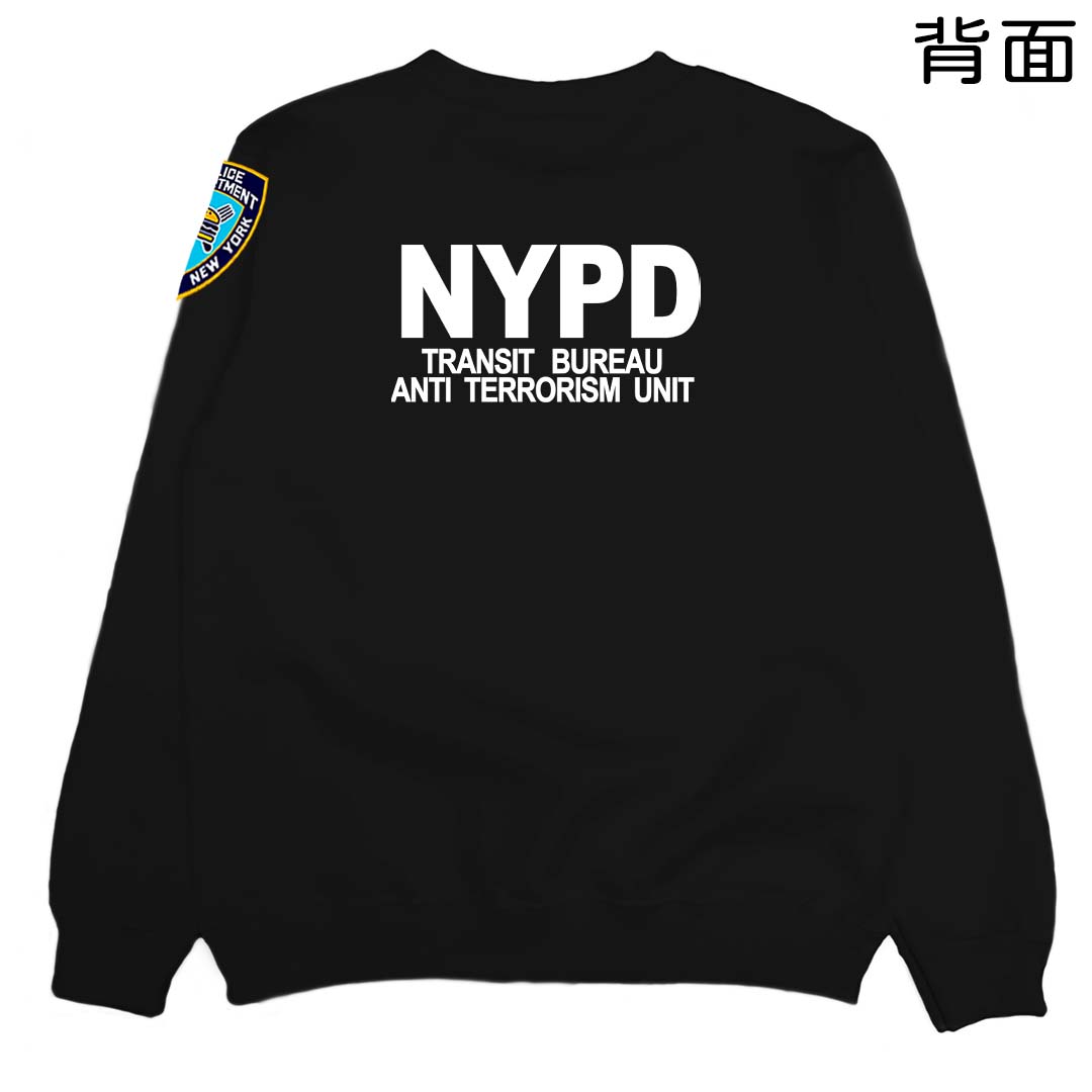 零碼出清 - NYPD警察(大學T) 黑XS