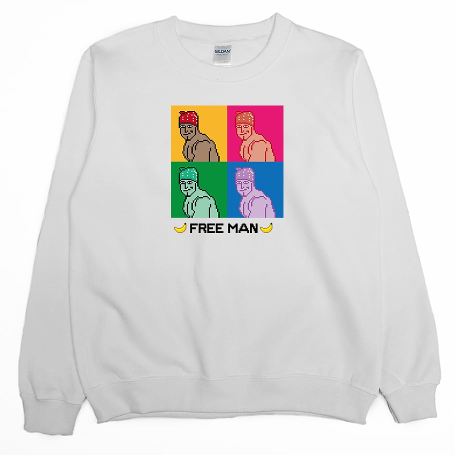 FREE MAN(大學T)Hamburger T-Shirt Shop