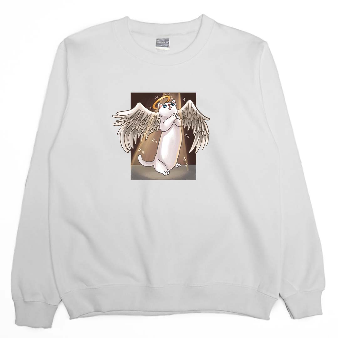 天使貓(大學T)Hamburger T-shirt shop