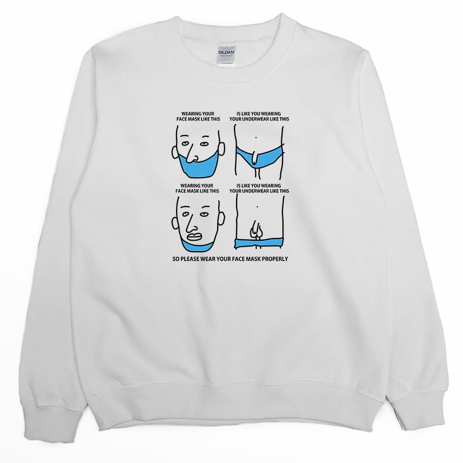 請正確戴口罩(大學T)Hamburger T-Shirt Shop