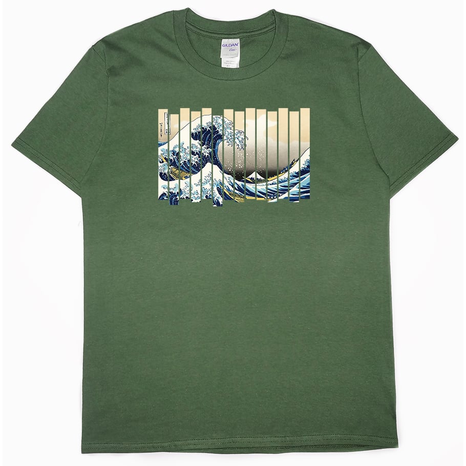 分割海浪(短T)Hamburger T-shirt shop