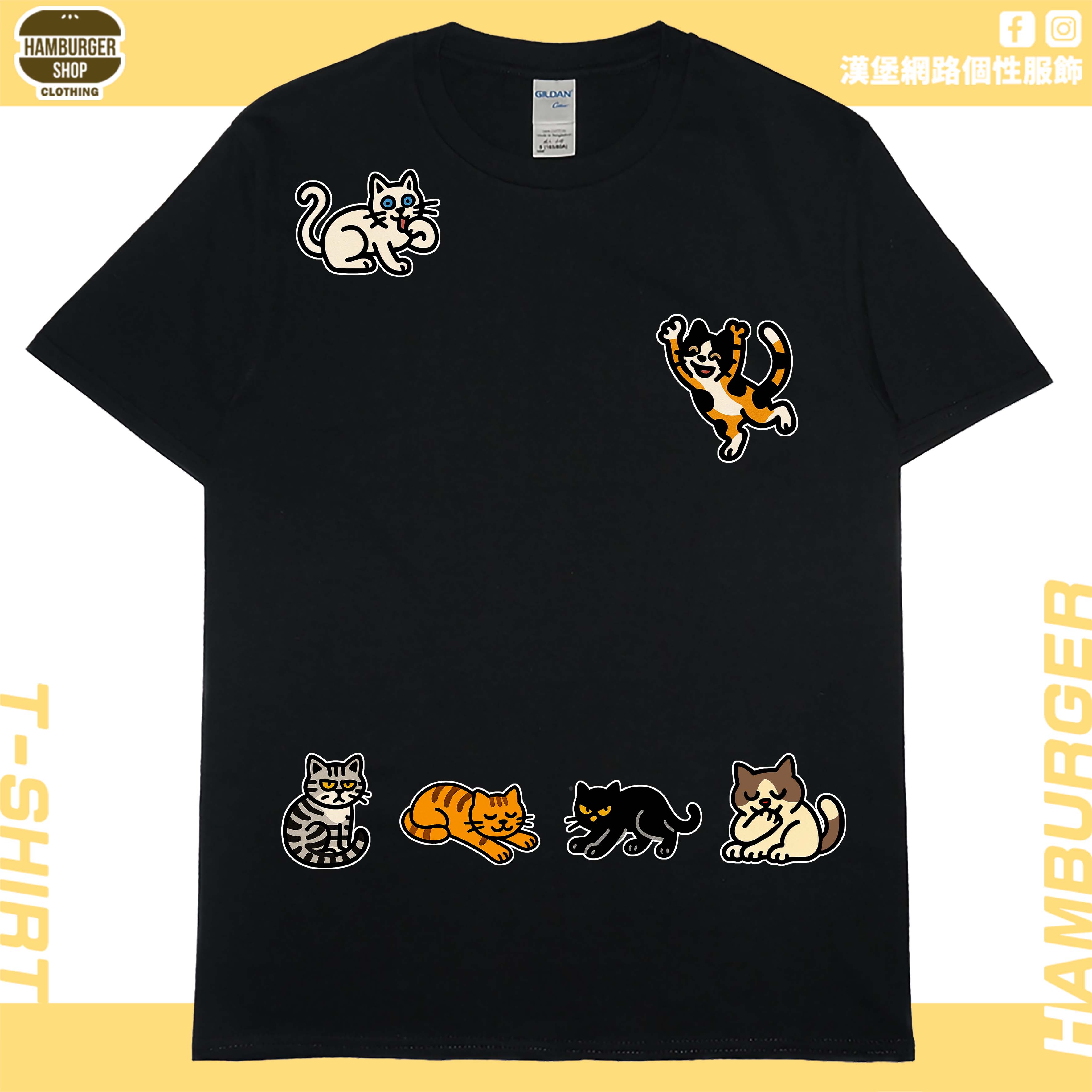 貓咪塗鴉(短T)Hamburger T-shirt shop