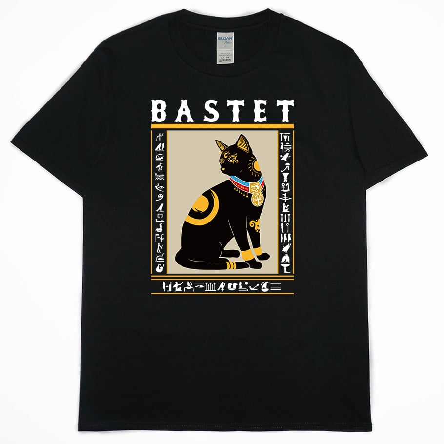 零碼出清 - 埃及貓(短T) 黑5XL