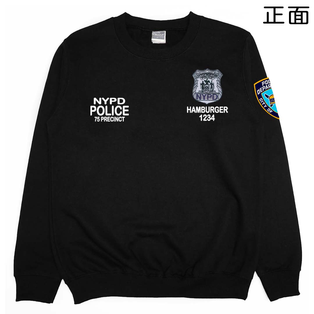 零碼出清 - NYPD警察(大學T) 黑XS