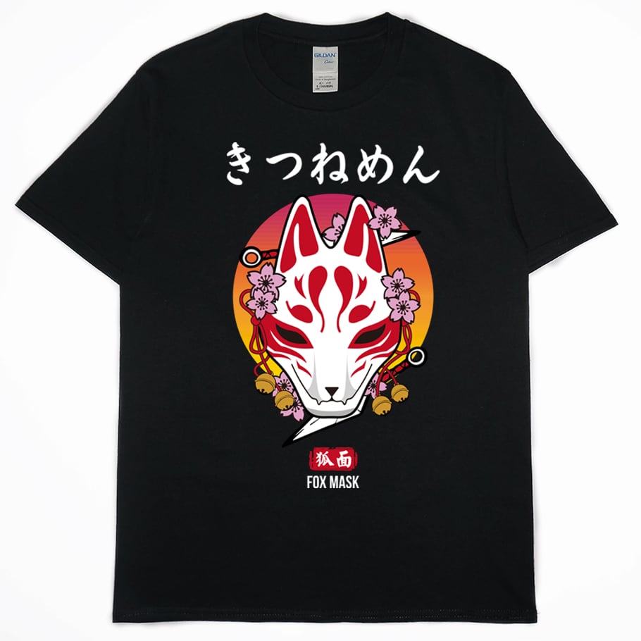 狐狸面具(短T)Hamburger T-shirt shop