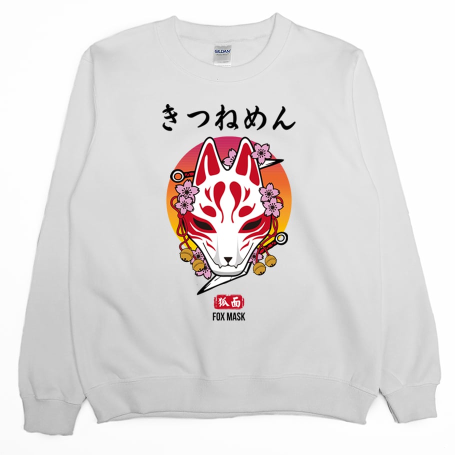 狐狸面具(大學T)Hamburger T-Shirt Shop