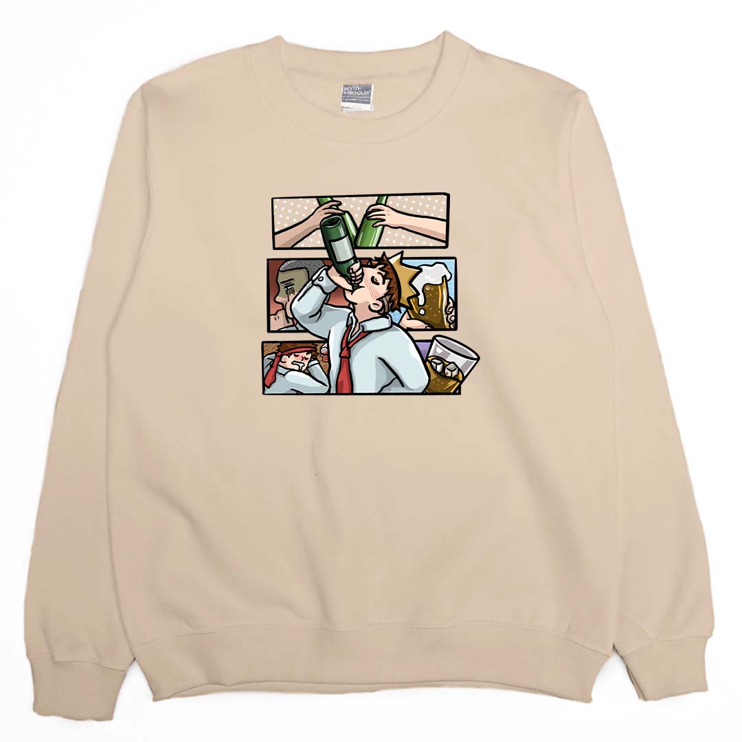 飲水日常(大學T)Hamburger T-Shirt Shop