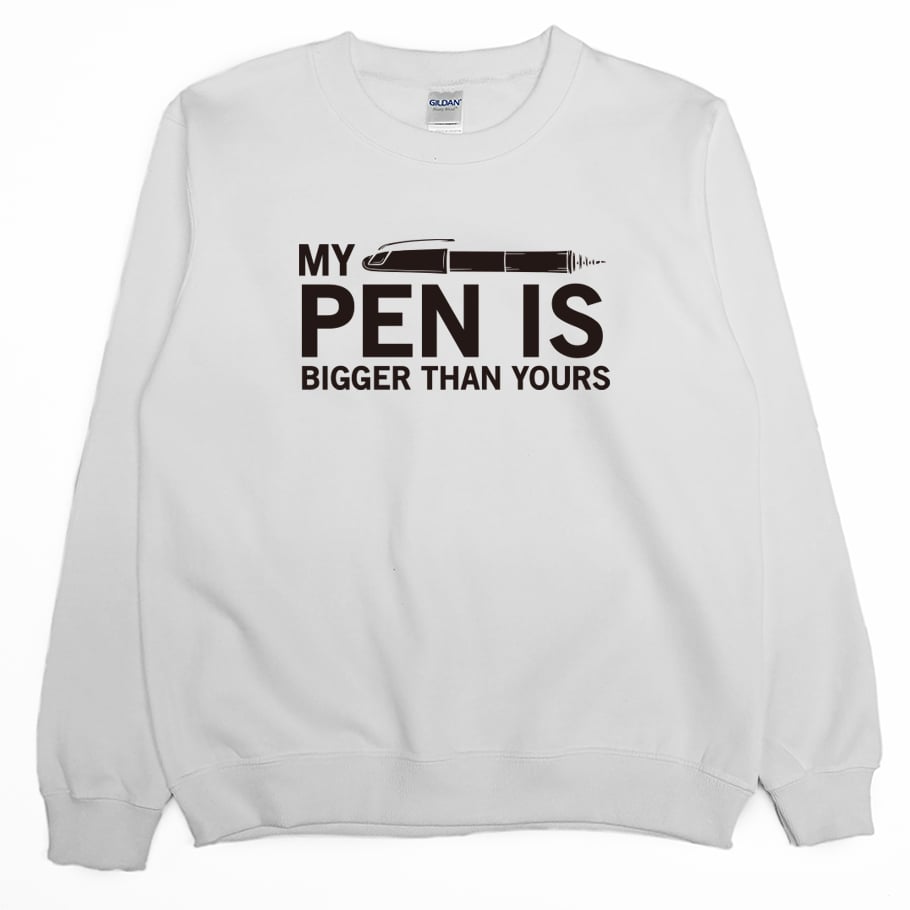 MY PEN IS BIGGER(大學T)Hamburger T-shirt shop