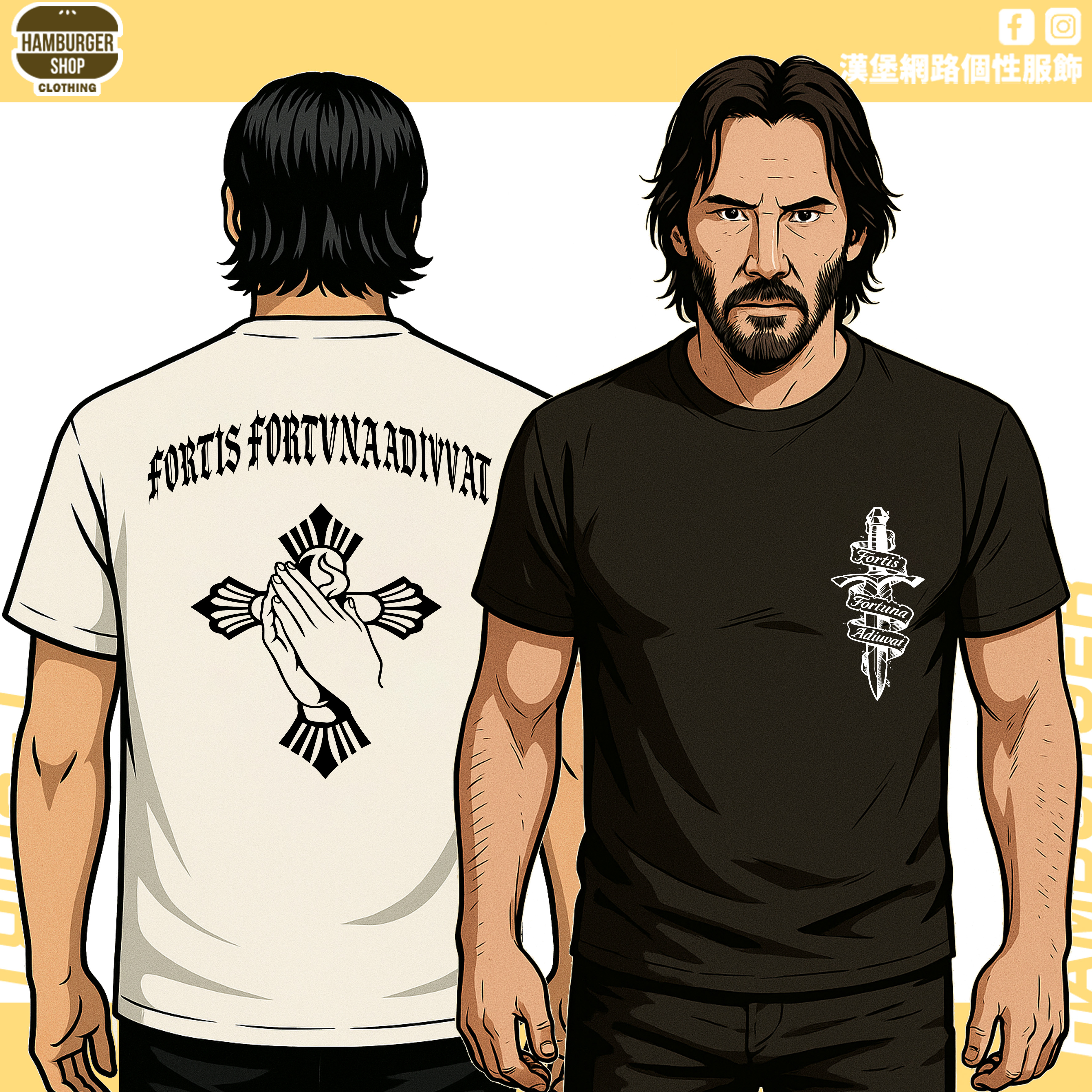 Baba Yaga(短T)Hamburger T-shirt shop